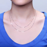 Wave Box Cross Snake 100% S925 Sterling Silver Chain Necklace