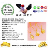 European Woman Party Birthday Wedding Gift Hollow Flower Pendant