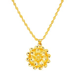 European Woman Party Birthday Wedding Gift Hollow Flower Pendant