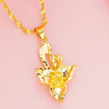 European Woman Party Birthday Wedding Gift Hollow Flower Pendant