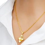 European Woman Party Birthday Wedding Gift Hollow Flower Pendant