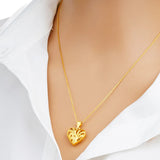 OMHXFC Woman Party Gift Heart Water Drop 18KT C