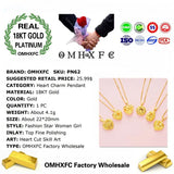 OMHXFC Woman Party Gift Heart Water Drop 18KT C