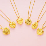 OMHXFC Woman Party Gift Heart Water Drop 18KT C