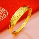 Vintage European Woman Party Wedding Gift Flowers Phoenix 18KT Bracelet