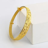 Vintage Star Wide 24KT Bracelet Bangle ES150