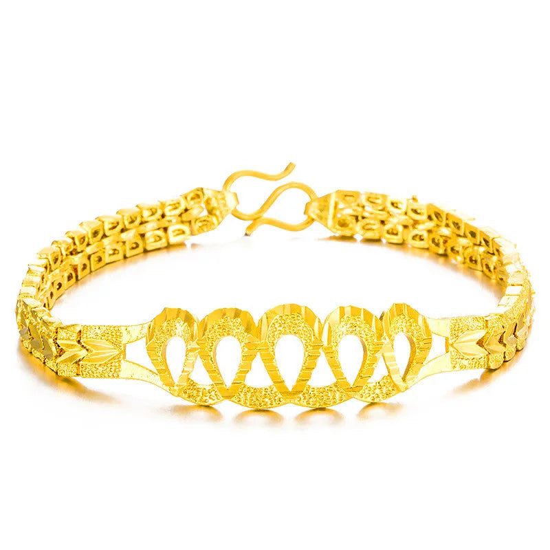 European Woman Unisex Peacock Tail Link Bracelet BE226