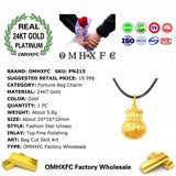 OMHXFC European Woman Unisex Party Fortune Lucky Bag 24KT Real Charm Pendant
