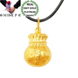 OMHXFC European Woman Unisex Party Fortune Lucky Bag 24KT Real Charm Pendant