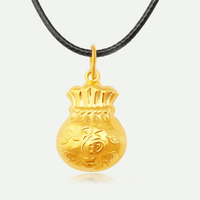 OMHXFC European Woman Unisex Party Fortune Lucky Bag 24KT Real Charm Pendant