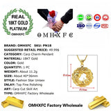 OMHXFC Hollow Carp Coin 18KT Charm Pendant