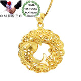 OMHXFC Hollow Carp Coin 18KT Charm Pendant
