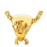 OMHXFC Hollow Water Drop 18KT Real Charm Pendant PN13
