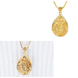 OMHXFC Hollow Water Drop 18KT Real Charm Pendant PN12