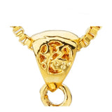 OMHXFC Hollow Water Drop 18KT Real Charm Pendant PN12