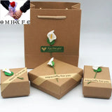 Brown Flower Paper Pendant Bracelet Ring Bag GB08