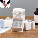 Ribbon Bowknot Paper Pendant Necklace Ring Gift Box Bag