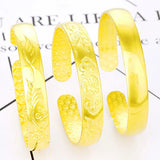 Dragon Phoenix Circles 18KT Open Bangles Bracelets BE29