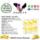 Dragon Phoenix Circles 18KT Open Bangles Bracelets BE29