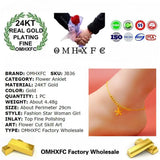 European Fine Flower Beads 24KT Beach Anklet