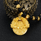 Vintage PIXIU 24KT Pendant Necklace for Hot Woman Man Party