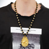 European Fine Dragon Water Drop 24KT Pendant Necklace