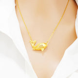 European Hollowed Carp 24KT Pendant Gift