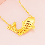 European Hollowed Carp 24KT Pendant Gift