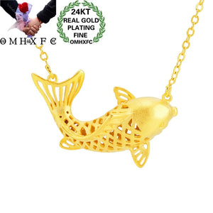 European Hollowed Carp 24KT Pendant Gift