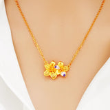 European Fine Woman Girl Party Birthday Wedding Flower Necklace