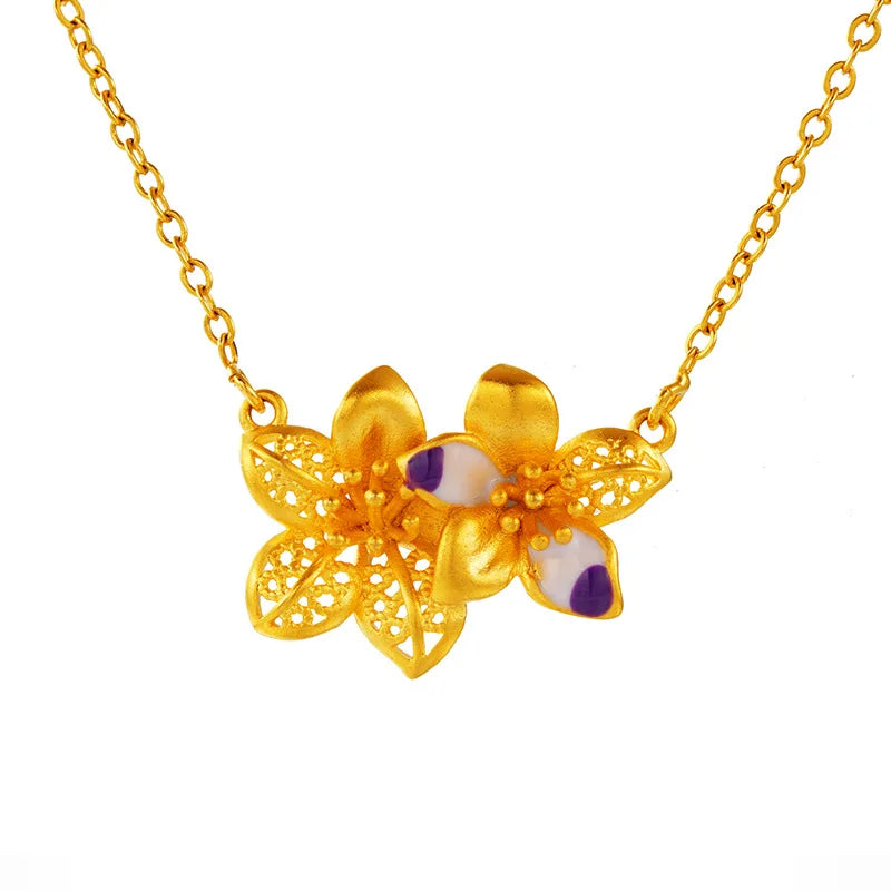 European Fine Woman Girl Party Birthday Wedding Flower Necklace