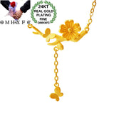 European Fine Woman Girl Butterfly Pendant Necklace
