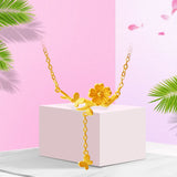 European Fine Woman Girl Butterfly Pendant Necklace