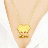 European Girl Party Wedding Gift Long Life Lock 24KT Necklace