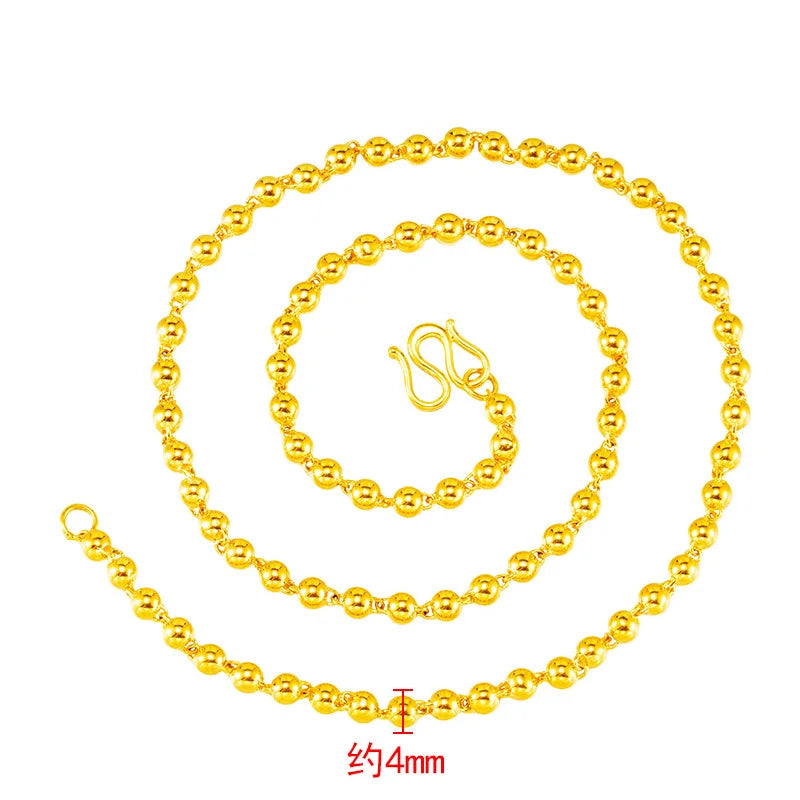 European Fine Woman Man Party Birthday Wedding Gift Beads Chain Necklace