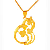Vintage Flower 24KT Pendant Charm Necklace