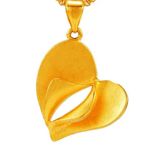 European Fine Heart Peacock 24KT Pendant Charm