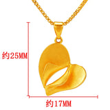 European Fine Heart Peacock 24KT Pendant Charm