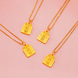 European Fine Peace Protection 24KT Pendant Charm