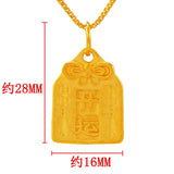 European Fine Peace Protection 24KT Pendant Charm
