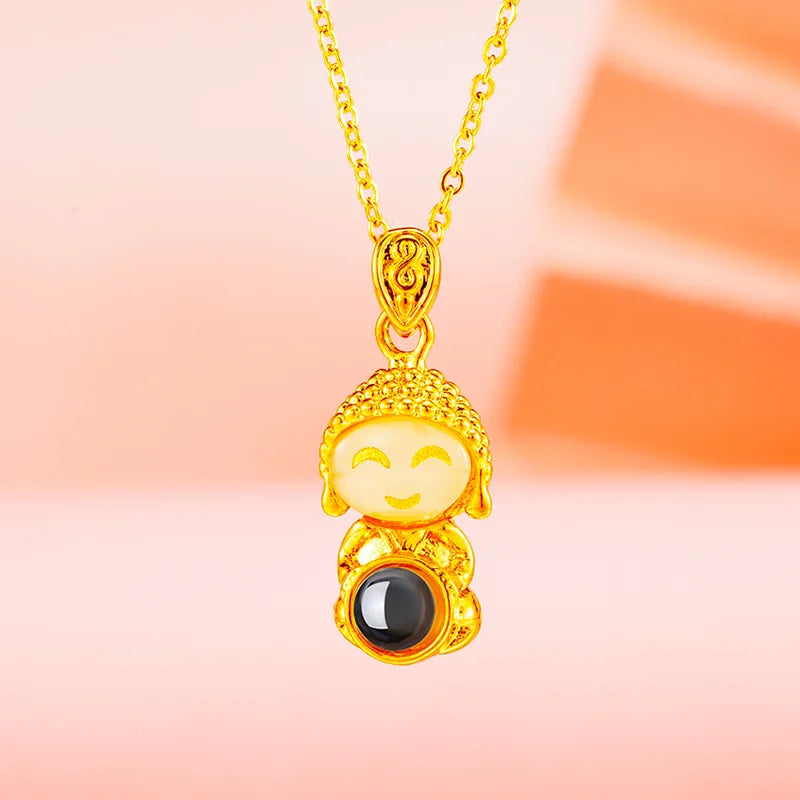 European Woman Party Birthday Wedding Gift 24KT Buddha Pendant Charm