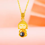 European Woman Party Birthday Wedding Gift 24KT Buddha Pendant Charm
