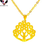 European Fine Woman Party Wedding Gift Fortune Tree 24KT Pendant Charm