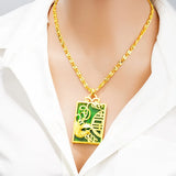 European Dragon Phoenix 24KT Pendant Charm
