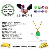 European Fine Woman Party Birthday Wedding Gift Buddha Zircon 24KT Pendant