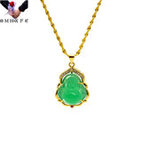 European Fine Woman Party Birthday Wedding Gift Buddha Zircon 24KT Pendant