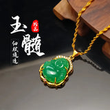 European Fine Woman Party Birthday Wedding Gift Buddha Zircon 24KT Pendant