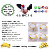 OMHXFC YM02 3-Layer Star Butterfly 24KT Bangle