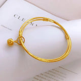 OMHXFC YM02 3-Layer Star Butterfly 24KT Bangle