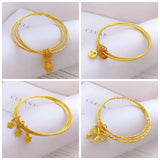 OMHXFC YM02 3-Layer Star Butterfly 24KT Bangle